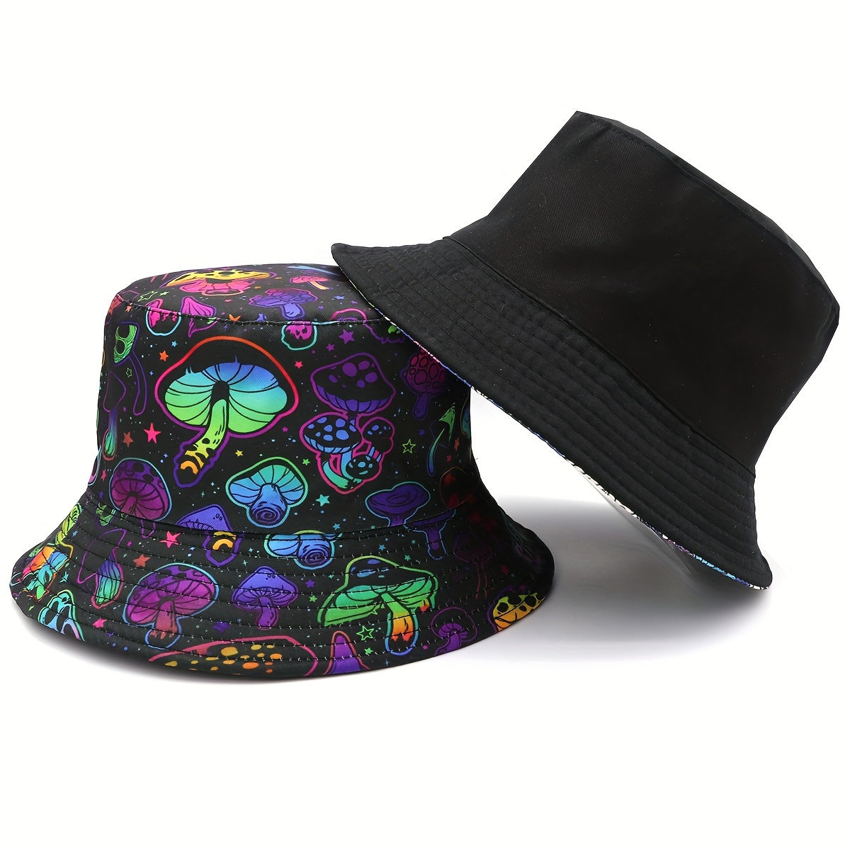 1pc Vibrant Mushroom Pattern Reversible Bucket Hat