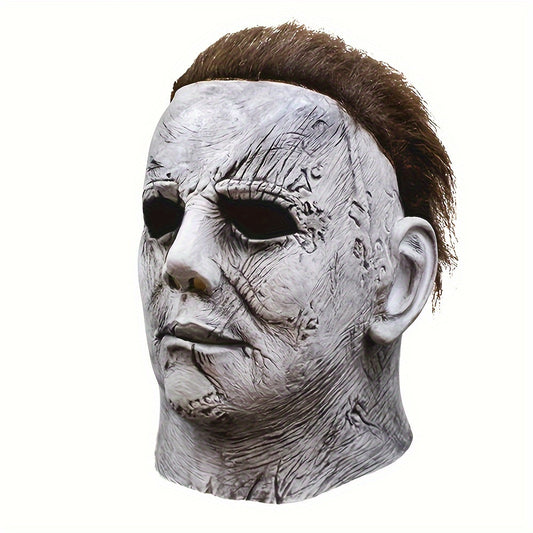 Ghastly, Men's Halloween Horror Mask - Bloody Tears White Face, Synthetic Latex Headgear for Cosplay & Carnival Parties
