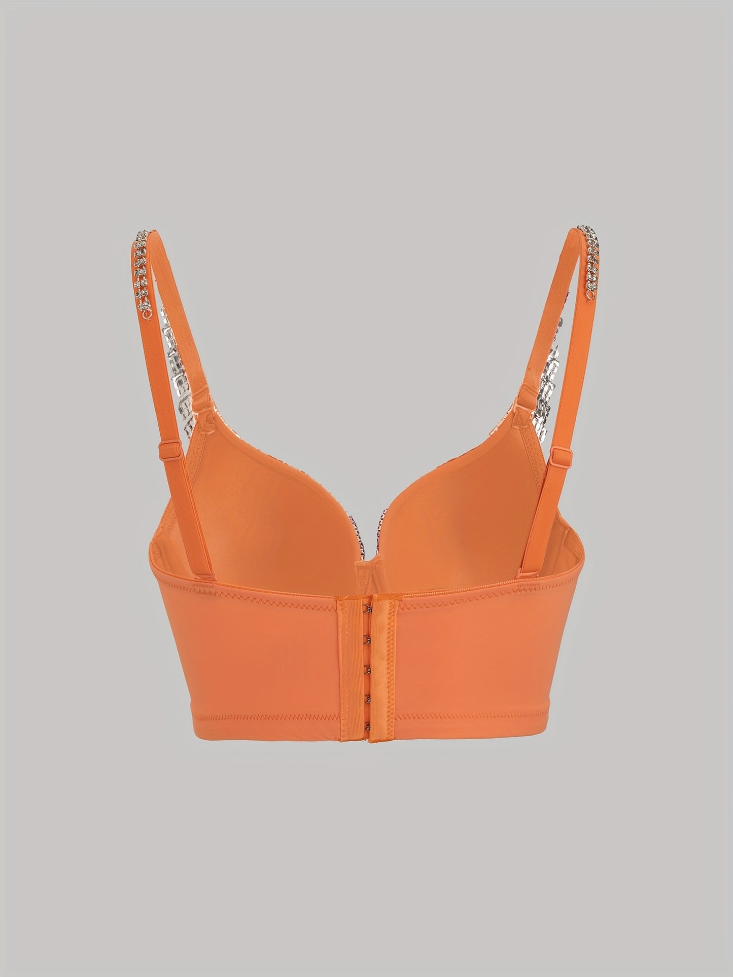 Women'S Glittery Orange Mesh Top with Tassels - Sexy V-Neck, Sleeveless Crop Tank for Casual or Party Wear, All-Season Fashion, Party Attire|Vneck Top|Mesh Fabric