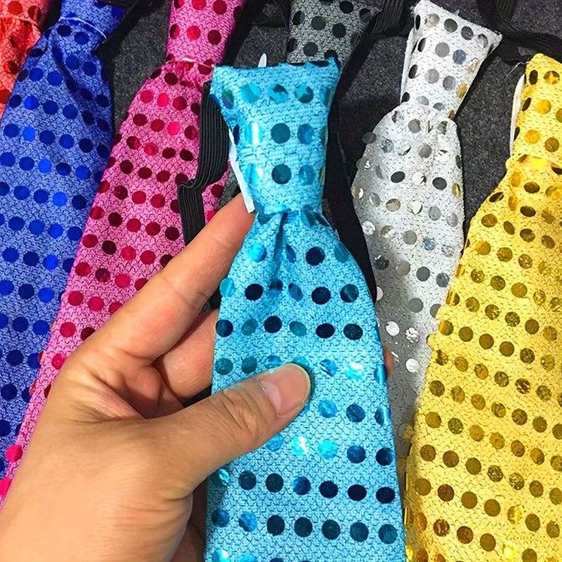 A Men'S LED Flashing Novelty Tie Powered by 3 Button Batteries, Perfect for Bar, Bungee, Dance Parties, And Festive Decorations, Party Supplies.