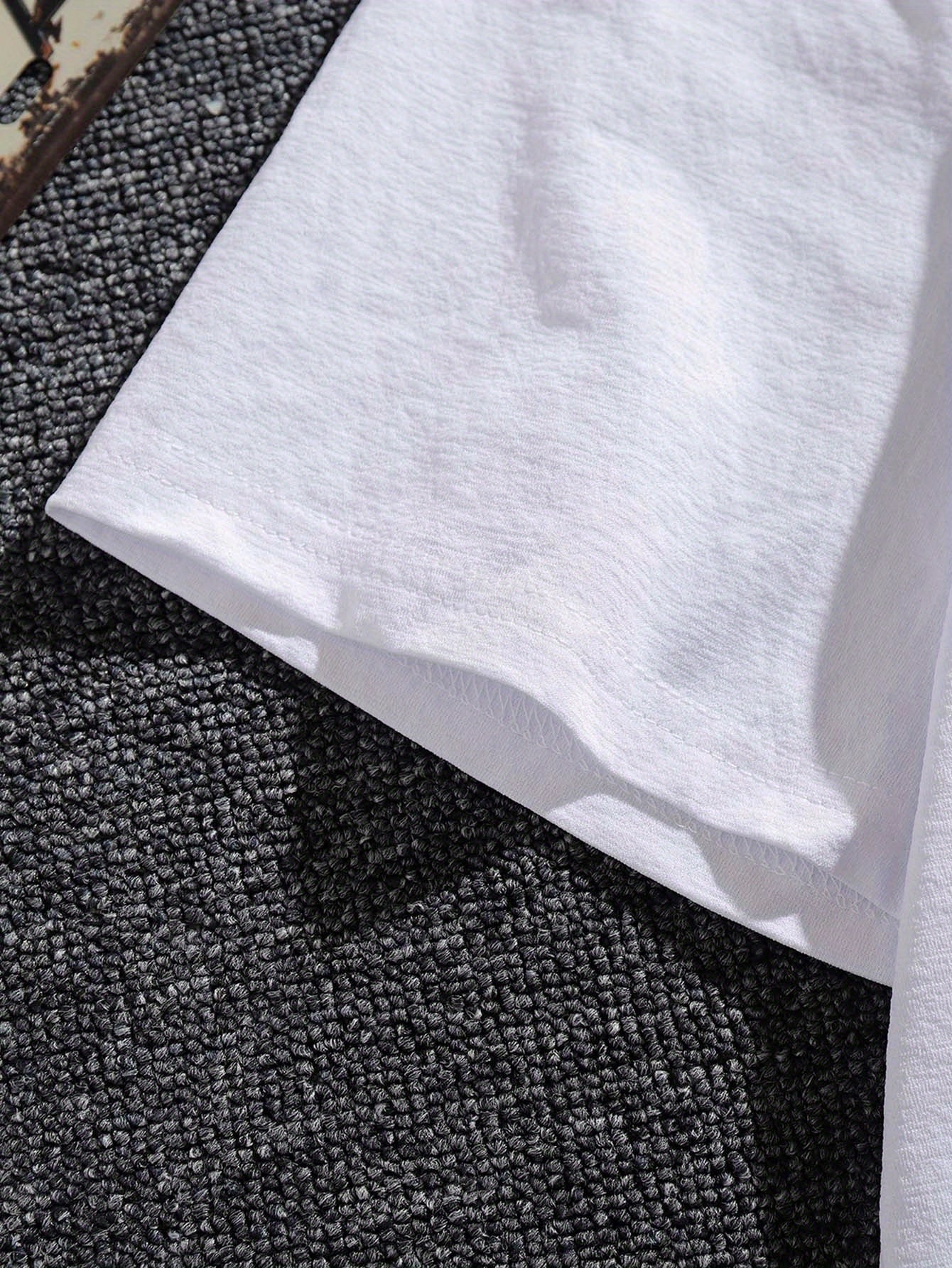 Eat Sleep Rave Repeat Letter Print Men's Summer Short Sleeve Crew Neck Tees, Breathable Polyester Fabric T-shirt, Casual Comfortable Versatile Top For Everyday Wear