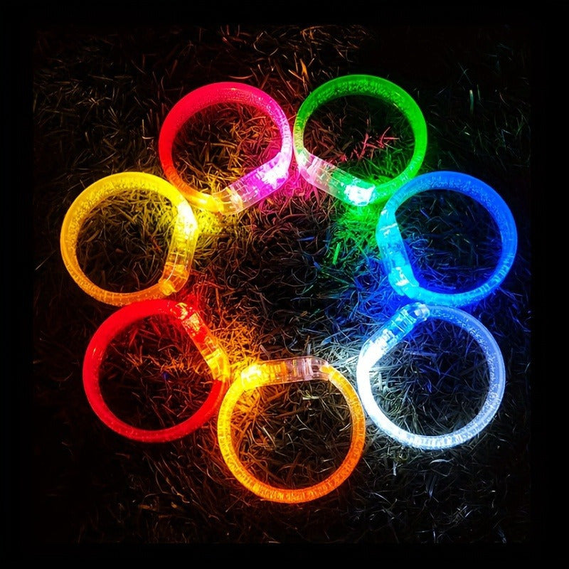 6/12Pcs, LED Flash Bracelet, Suitable for Concerts, Clubs, Parties, Carnivals, Birthdays, Party Accessories, Cool Items, Glow-In-The-Dark Party Supplies