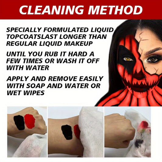 BEAUTY GLAZED Face & Body Paint Stick - Non-Toxic, High Quality & Long-Lasting Creamy Stick for Halloween, Festivals, Sports | 6 Vibrant Colors | Professional Makeup for Parties & Events, Party Makeup | Festive Makeup | Nonto