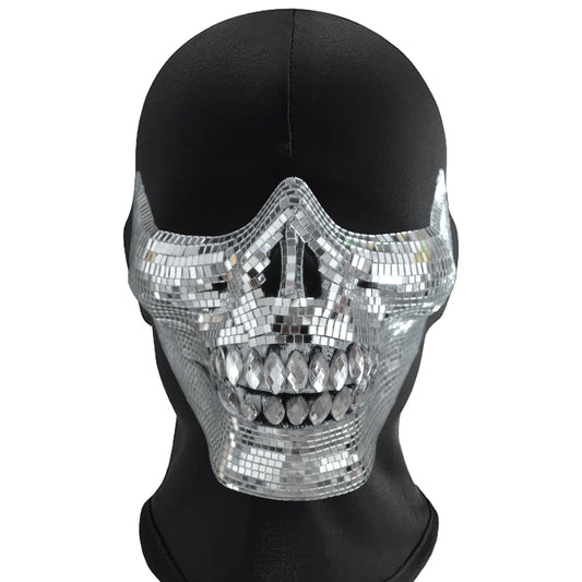 Fancy Halloween Masquerade Mask - 1pc Half Face Disco Masks for Adults Decorate