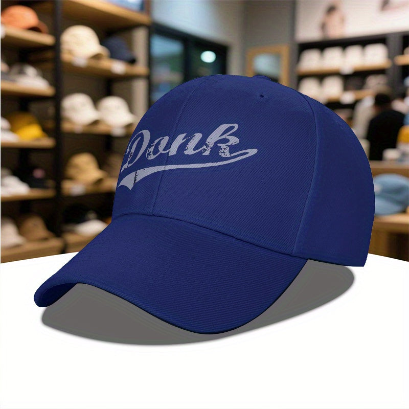 Donk Burnley Lancashire England Unisex Adjustable Baseball Cap for Men & Women - Lightweight Moisture-Wicking 100% Polyester, Breathable Sporty Design for Gym, Travel, Daily Use - Black with White Logo, All-Season Comfort, Tr