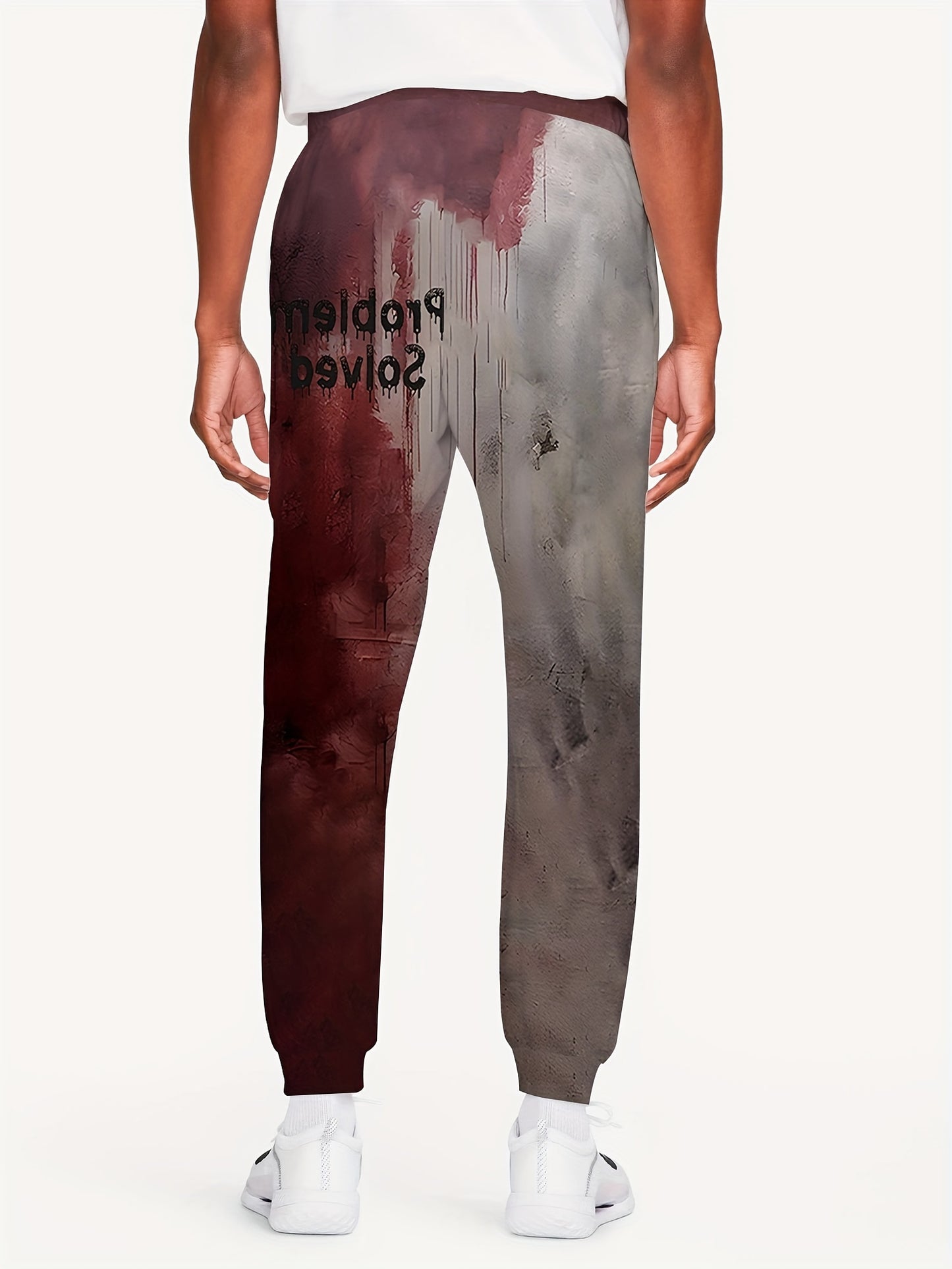 Men's Halloween plus size bloody I love printed sports pants casual pants