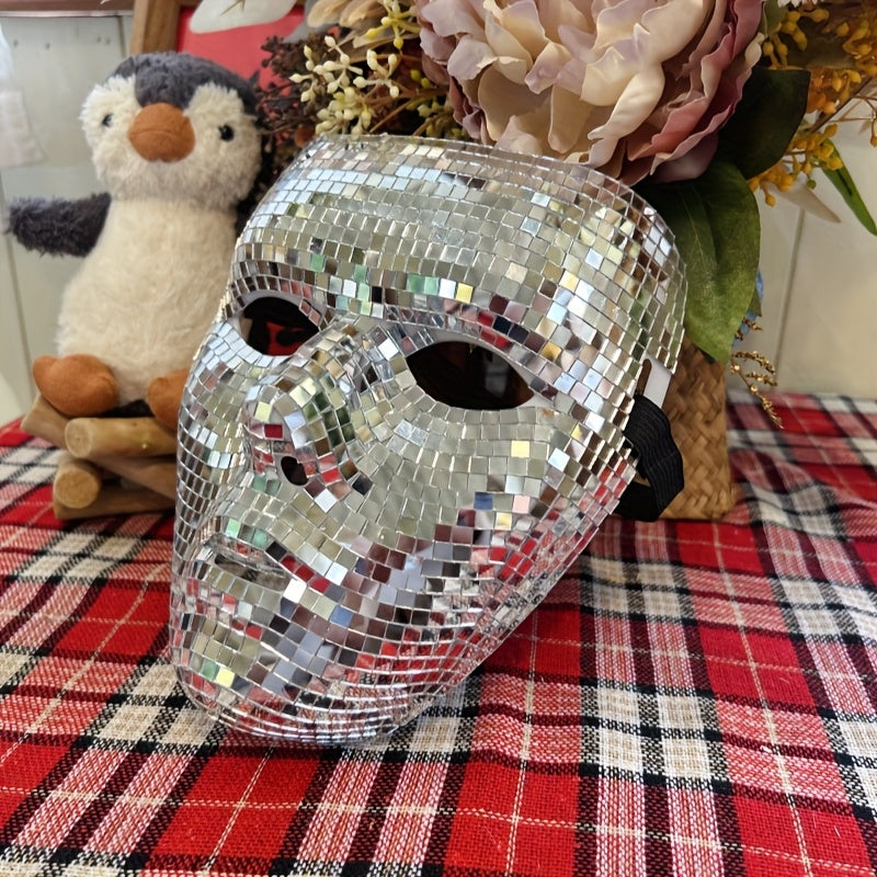 Disco Mask - Glow-in-the-Dark Party Mask for Pride Month, Independence Day, Halloween, and Black Friday Celebrations - Unisex Family Decoration Accessory