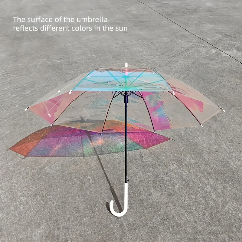 Colorful Reflective Long-Handle Umbrella