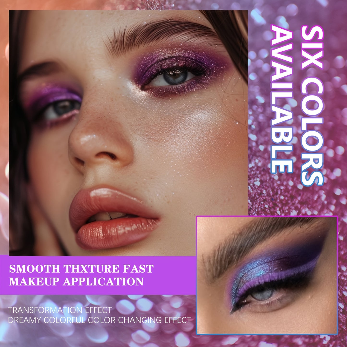 Light-Activated Chameleon Holographic Highlighter Stick - 1pc Waterproof Multi-Use Glitter for Face & Body - Long-Lasting Intense Pigment, Lightweight Concealer, Universal Shade for All Skin Tones, Subtle Shimmer Effect, Stic