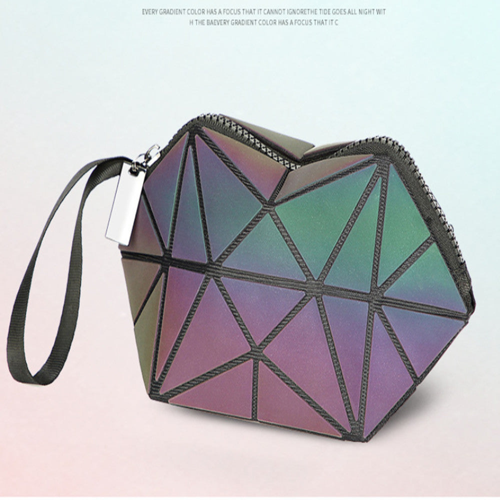 3pc Glow Radium Holographic Reflective Makeup Bag Se