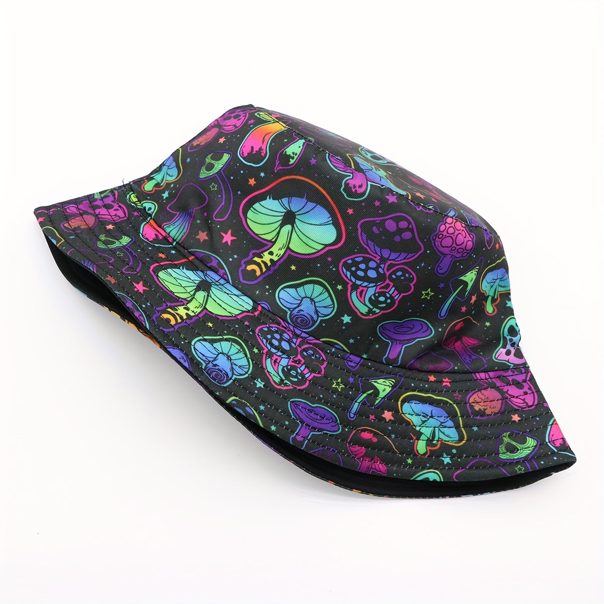 1pc Vibrant Mushroom Pattern Reversible Bucket Hat