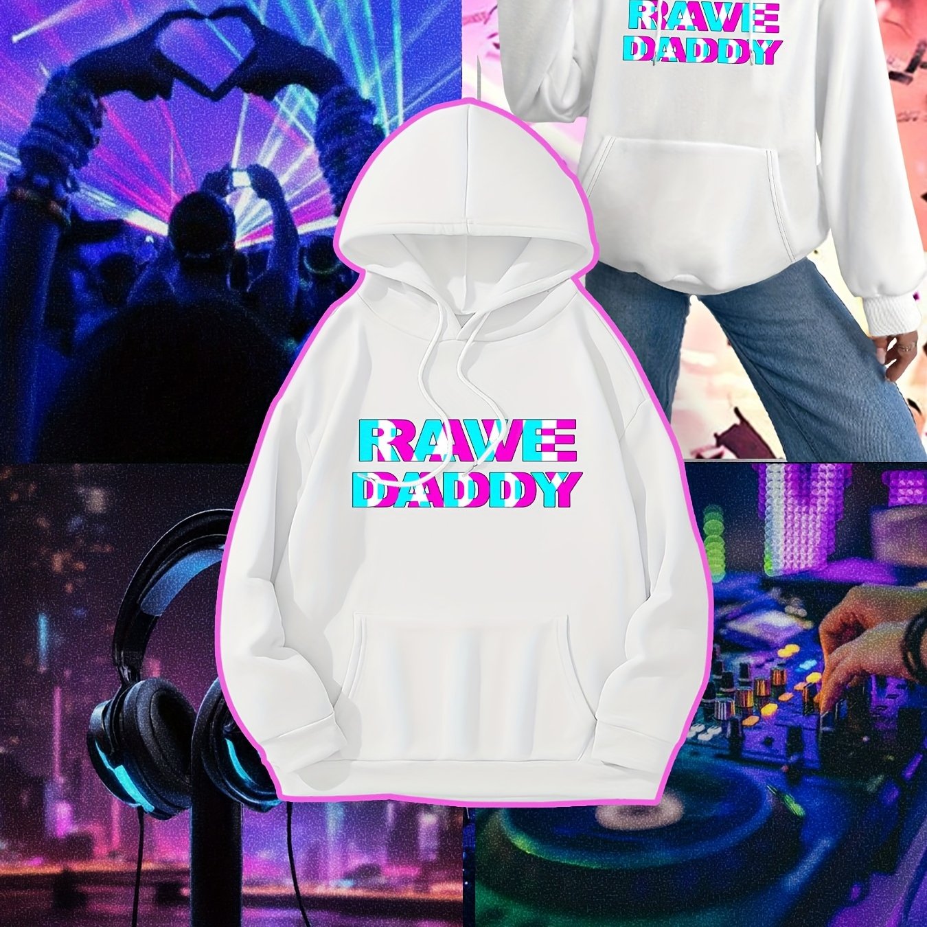 Women's Rave Daddy Graphic Hooded Sweatshirt