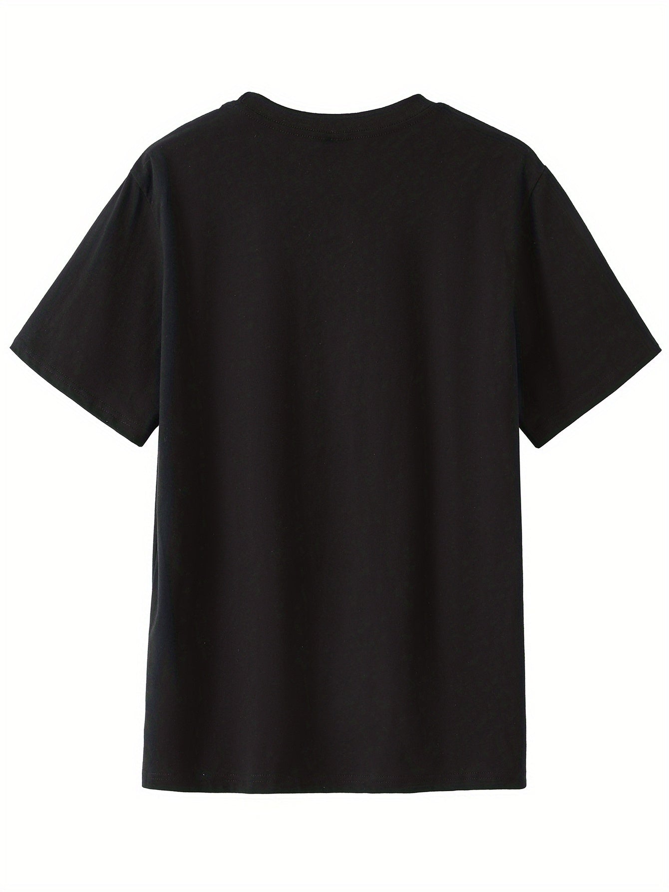 Men's Casual Summer T-Shirt - Soft Breathable Fabric with Bold "Techno" Letter Print & Orange Accent, Ribbed Collar, Regular Fit for Casual Attire, Summer T Shirts, Classic Round Neckline, Comfortable Tee Construction