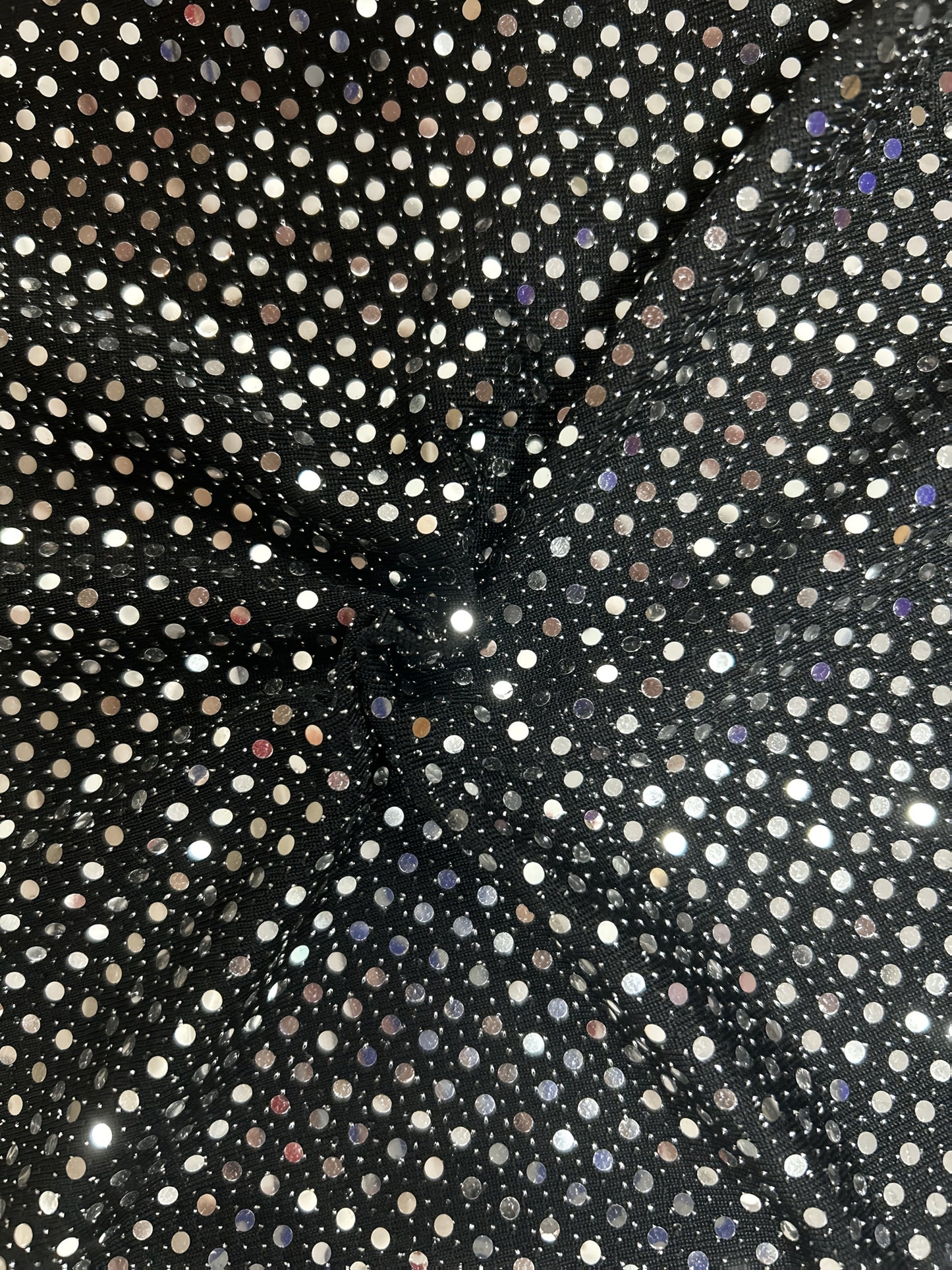 Women'S Elegant Polka Dot Sequin Shorts - Stretchy, Glittery Black & White High-Waisted Mini Skort with Side Pockets, Perfect for Spring/Summer/Fall Parties, Party Wear, Highwaisted Design, Side Pocket Detail