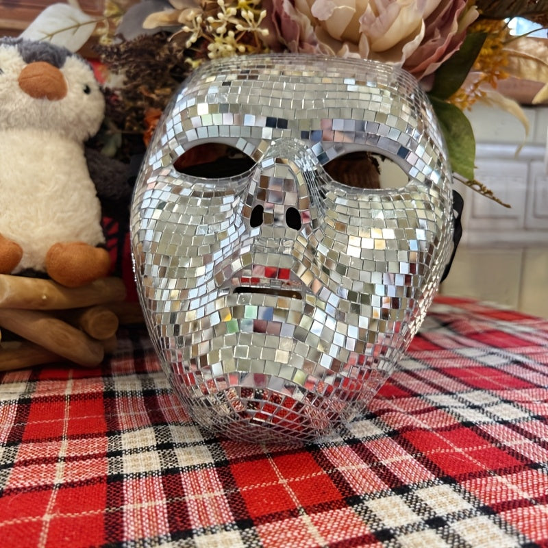 Disco Mask - Glow-in-the-Dark Party Mask for Pride Month, Independence Day, Halloween, and Black Friday Celebrations - Unisex Family Decoration Accessory