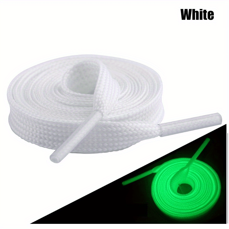 1pair Luminous Shoelaces Men's Women's Sneakers Shoelaces, Glow In The Dark, Fluorescent Shoelaces For Party Dance Dress Up