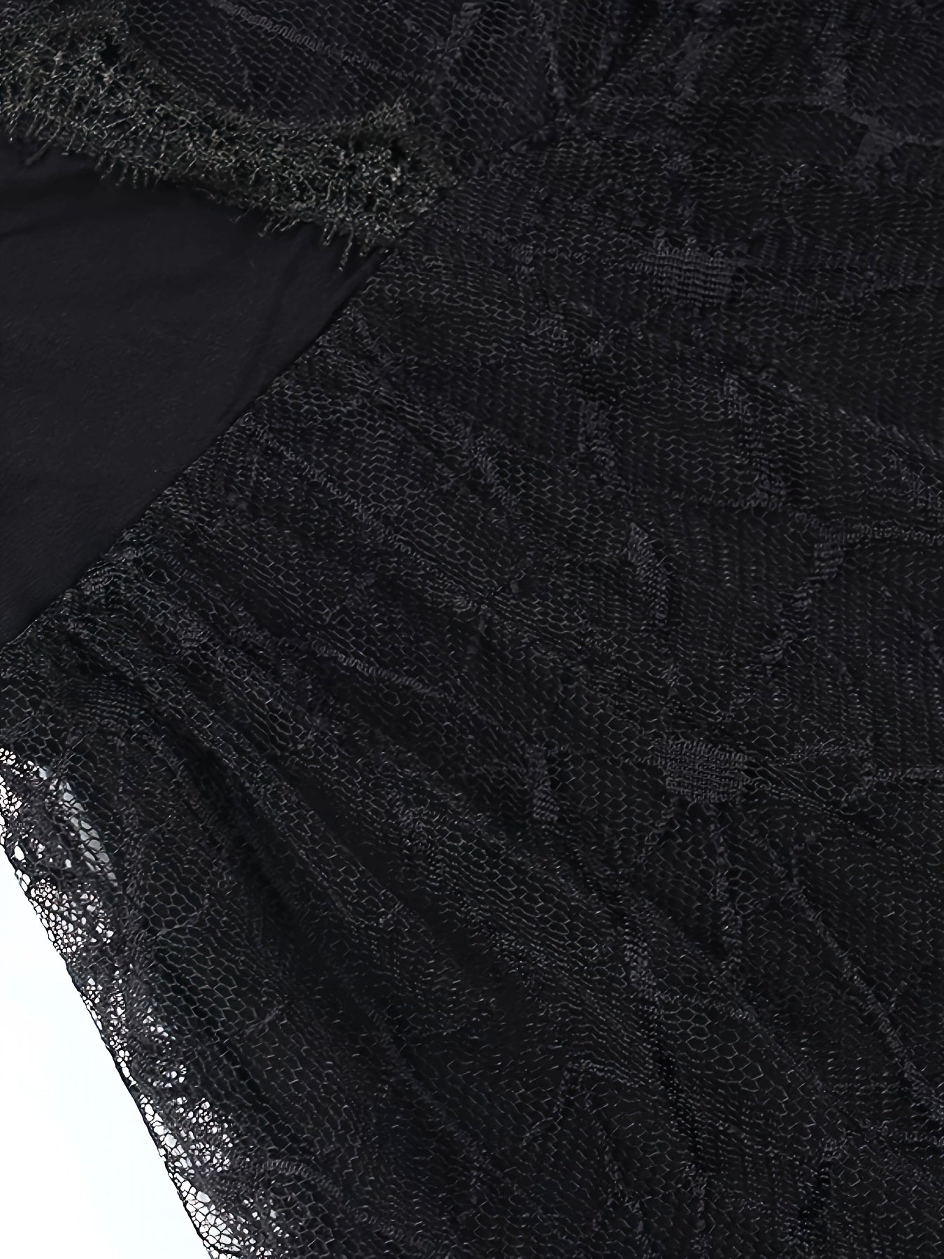 European And American Fashion Dark Wind Lace Patchwork Cobwed Tight Irregular Skirt High Waist Slimming Dress