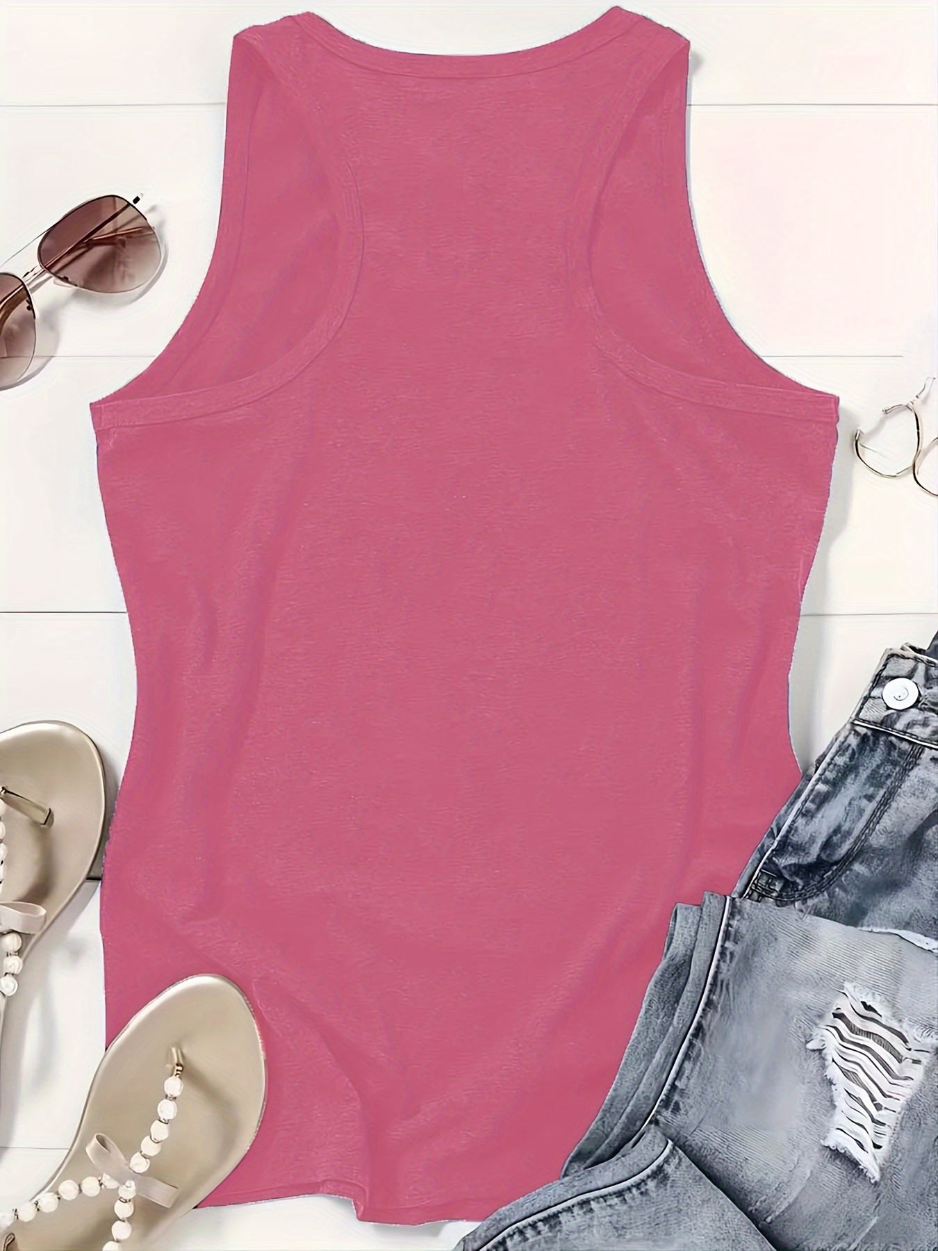 Women'S Casual RAVE Graphic Tank Top - Sleeveless, Round Neck, Light Brown with White Lettering, All-Season Fashion, Casual Attire|Bold Lettering Top|Durable Fabric