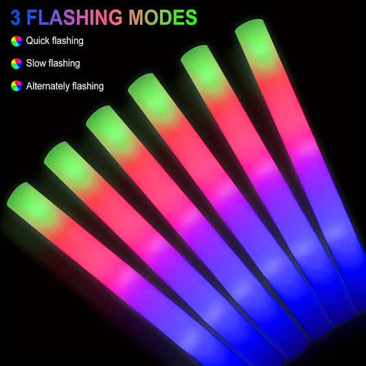 12pcs LED foam light stick - colorful flashing light stick