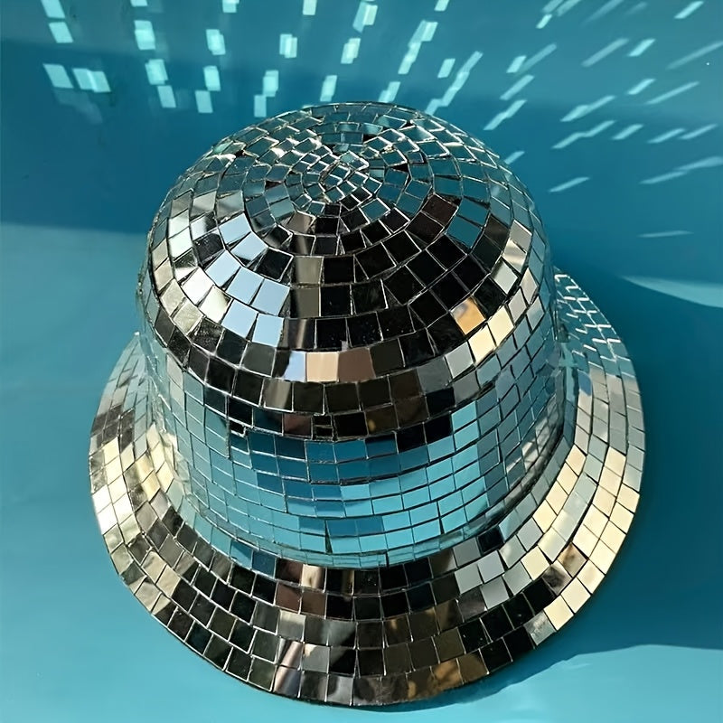 Party Decoration Sequin Glass Disco Fisherman Hat, Featherless