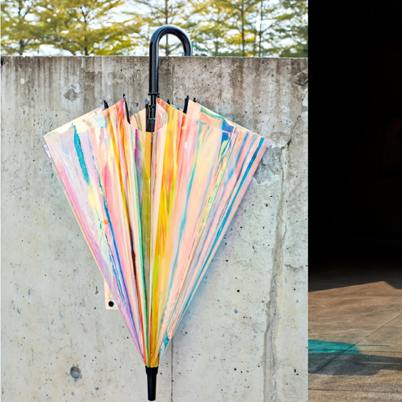Colorful Reflective Long-Handle Umbrella