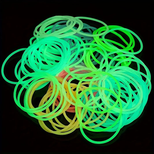 10pc Luminous Silicone Bracelet Set Simple Style Hand Jewelry Decoration Party Favors, For Music Festival