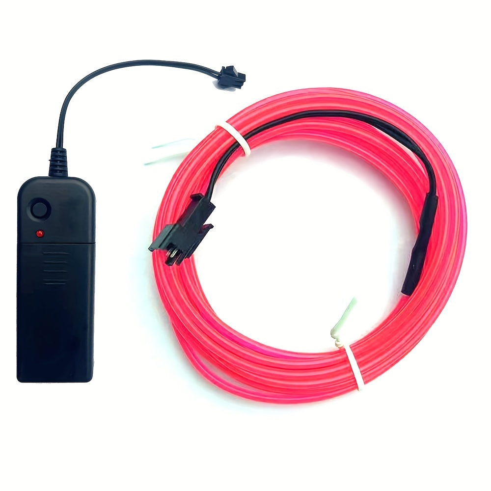 1pc Funky LED Neon Light-Up Wire Cable for Costumes, Parties & Raves - Adjustable Headband, 6 Colors (Blue/Green/Orange/Pink/Purple/White), Battery-Powered (No Batteries Included), Safe Low-Power Design for Halloween, Christm