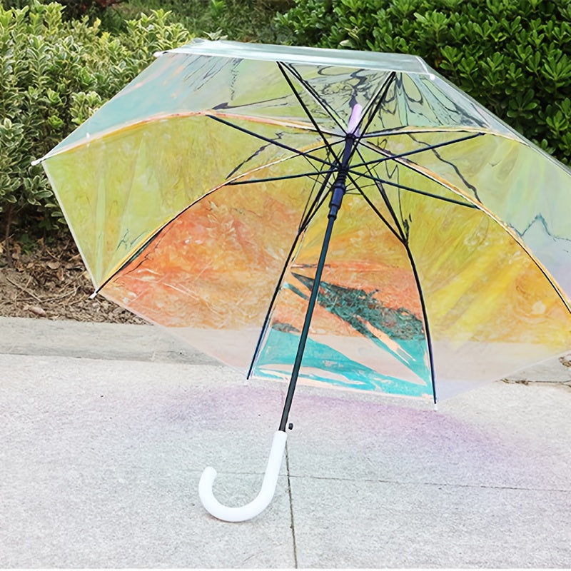 Colorful Reflective Long-Handle Umbrella