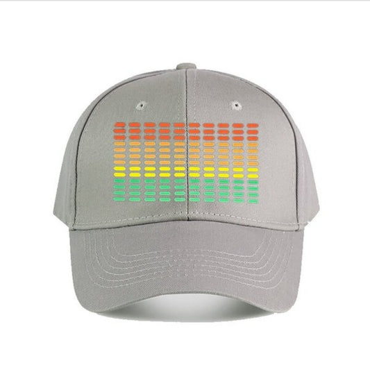 Sound Activated LED Music Equalizer Hat - RGB Lighting (Red/Green/Blue/Purple), Adjustable Snapback Baseball Cap, Breathable Polyester Nightclub & Festival Headgear for DJs, Concerts, Parties - Unisex Clubbing Cap, Music Acce