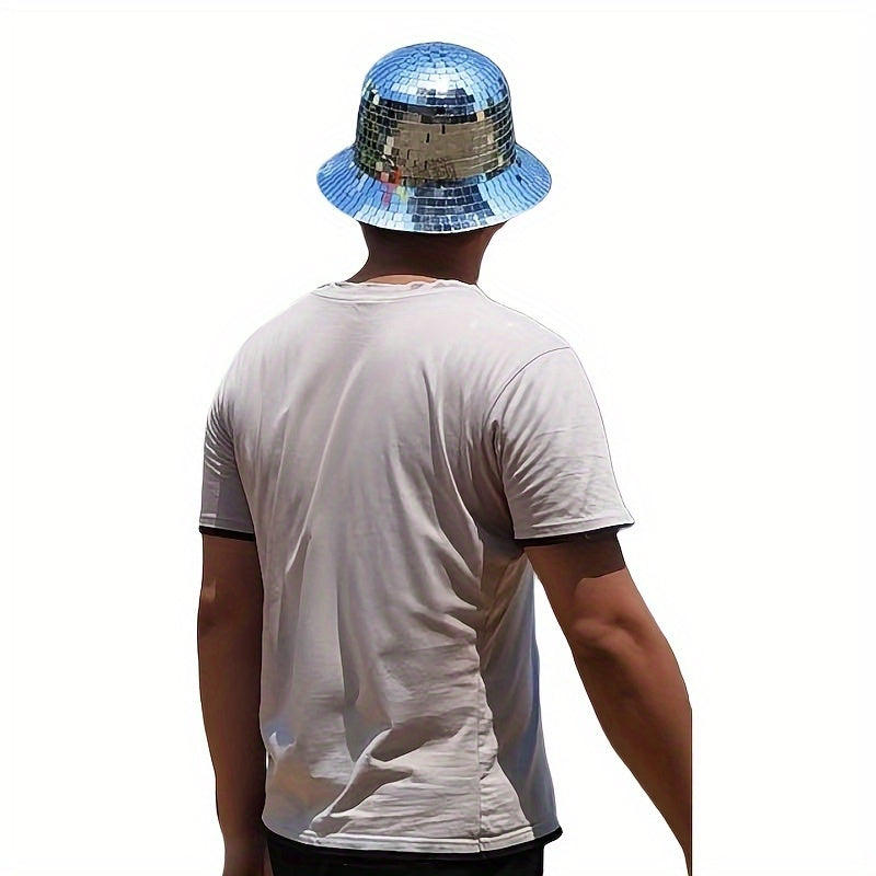 Party Decoration Sequin Glass Disco Fisherman Hat, Featherless