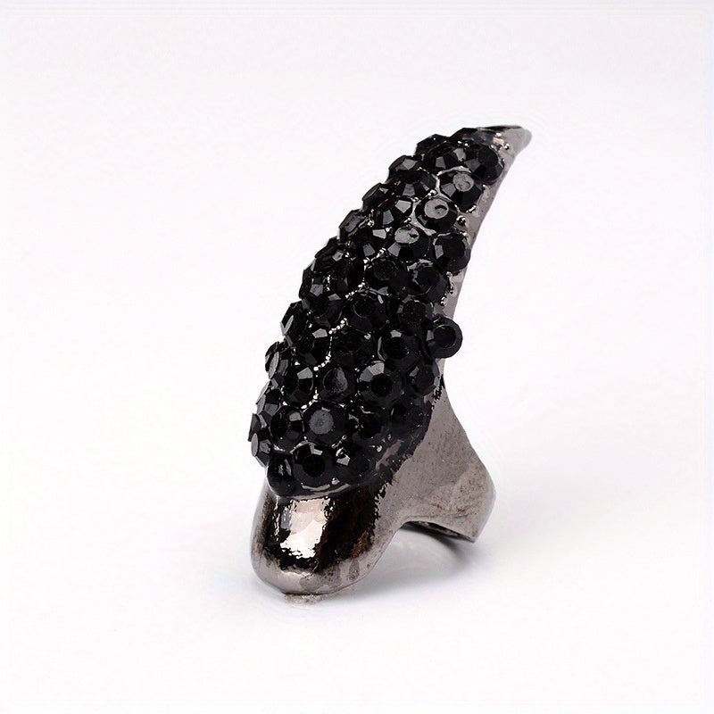 5pcs, Eagle Claw Ring, Punk Style Cat Claw Ring, Gothic False Nails, Armor Effect Finger Joints Curved Sharp Claws, Suitable for Role-Playing Parties, Unisex Halloween Gifts, Exaggerated Long Nails, Personalized Fashion Style