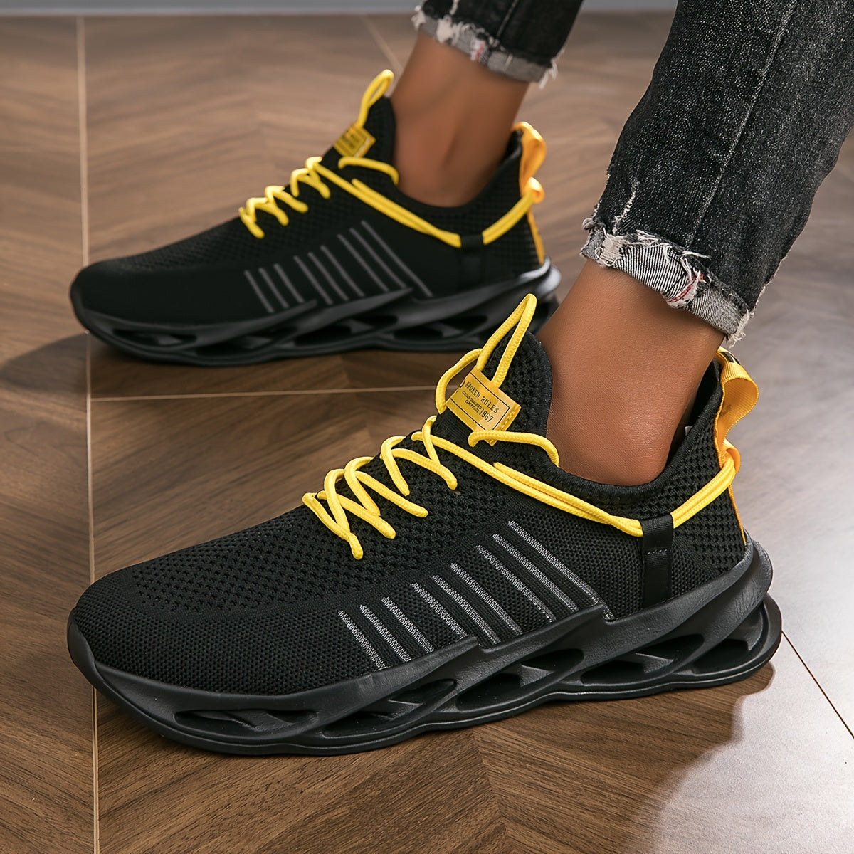 Men'S Breathable Blade Sneakers - Shock Absorbing, Lightweight Non-Slip Running Shoes for Jogging, Tennis, Gym, And Walking - Athletic Sneakers for Youth And Teens
