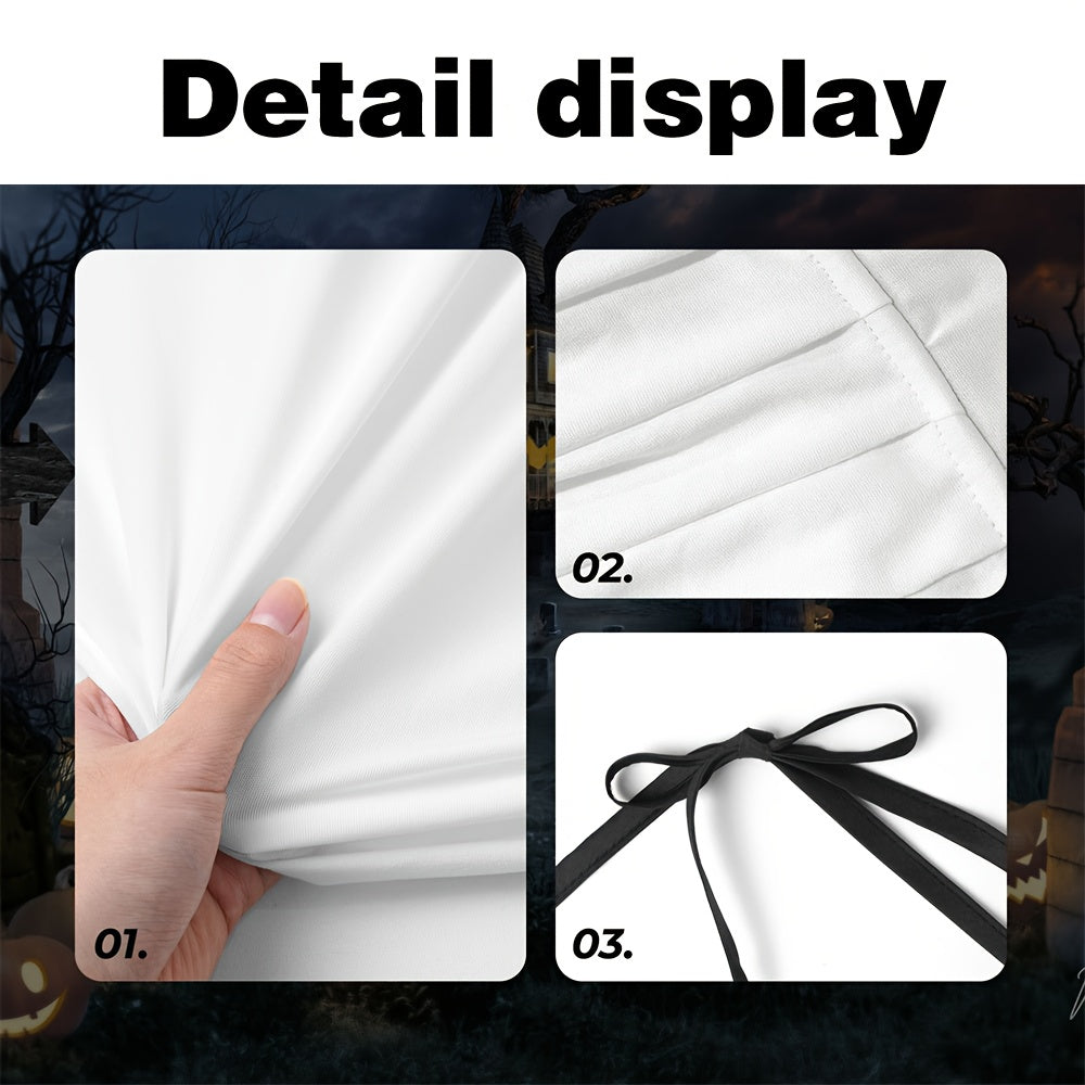 1pc Adult Horror Blood-Splatter Hooded Robe with Adjustable Tie - Realistic Fake Blood Drip Effect, Hand Wash Only, Red & Black Gothic Costume for Halloween, Themed Parties & Cosplay - Spooky Cloak with Handprint Design, Mult