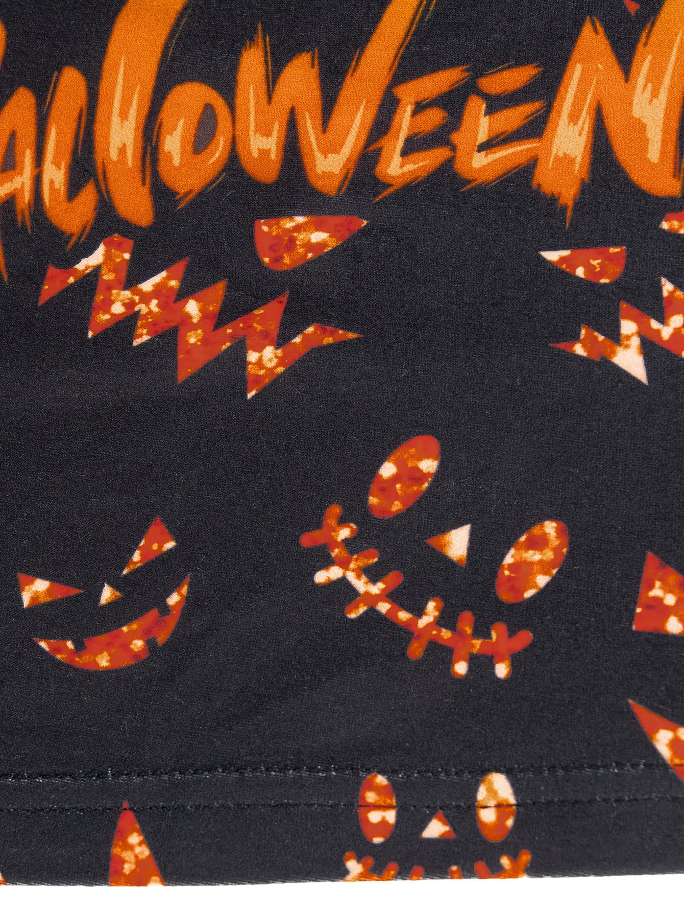 Women'S Halloween Skull 3D Print Top & Skirt Set - Black with Orange Pumpkin & Bat Design, Short Sleeve Crop Top & Mini Skirt, Perfect for Festive Occasions, Festive Attire|Playful Print|Short Sleeve Top, Halloween Costume