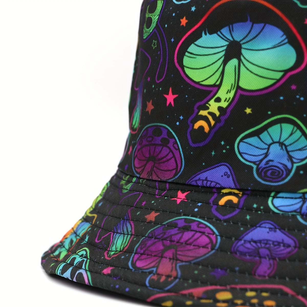 1pc Vibrant Mushroom Pattern Reversible Bucket Hat
