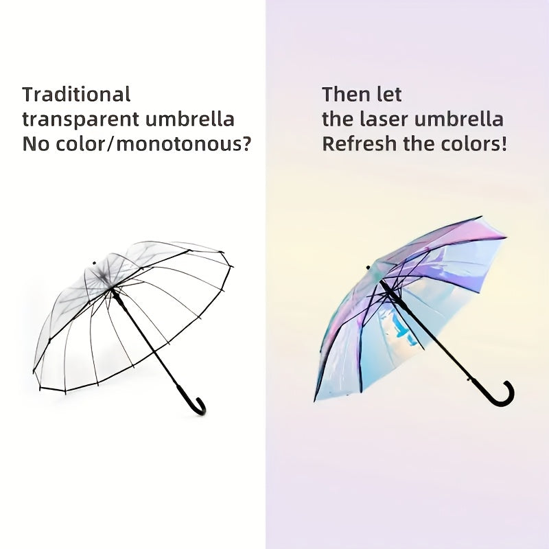 Colorful Reflective Long-Handle Umbrella