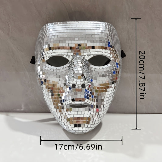 Disco Mask - Glow-in-the-Dark Party Mask for Pride Month, Independence Day, Halloween, and Black Friday Celebrations - Unisex Family Decoration Accessory