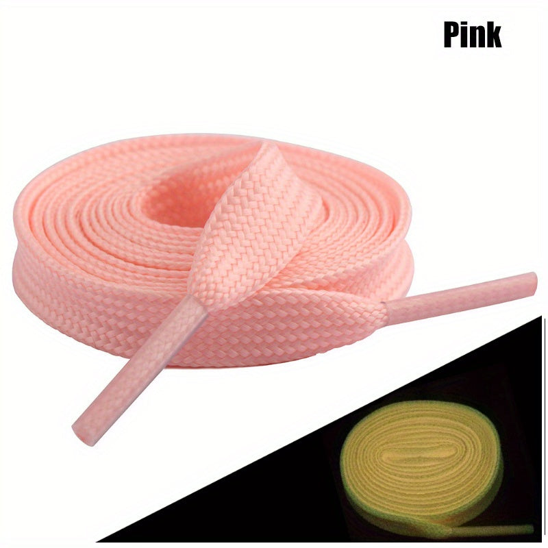 1pair Luminous Shoelaces Men's Women's Sneakers Shoelaces, Glow In The Dark, Fluorescent Shoelaces For Party Dance Dress Up