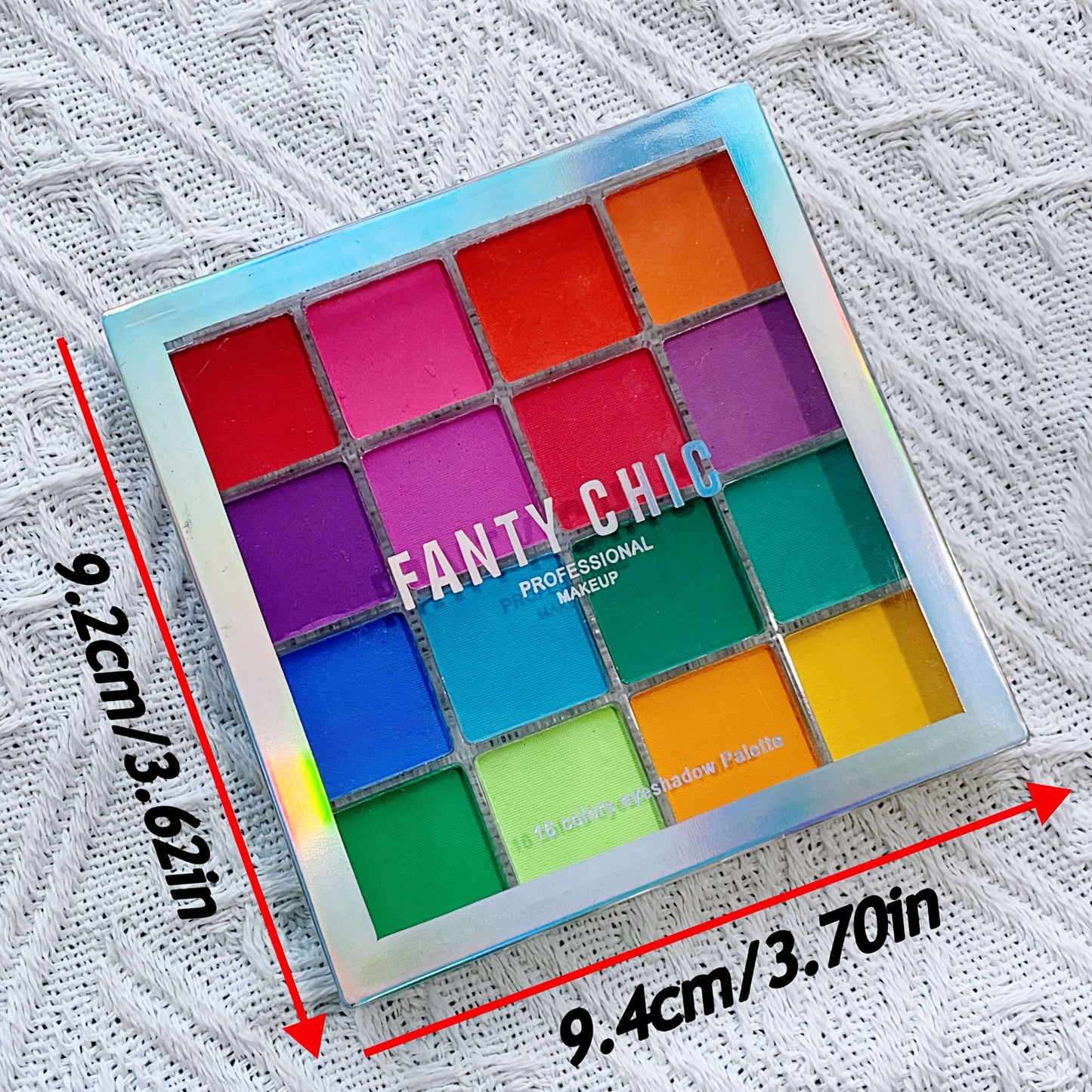 16-Color FANTASY CHIC Rainbow Matte Eyeshadow Palette - Vibrant Pink, Purple, Red, Yellow Shades with Neutral Tones, Blendable Matte Finish for Day to Night Makeup Looks, Fashion Makeup | Playful Packaging | Highquality Pigme