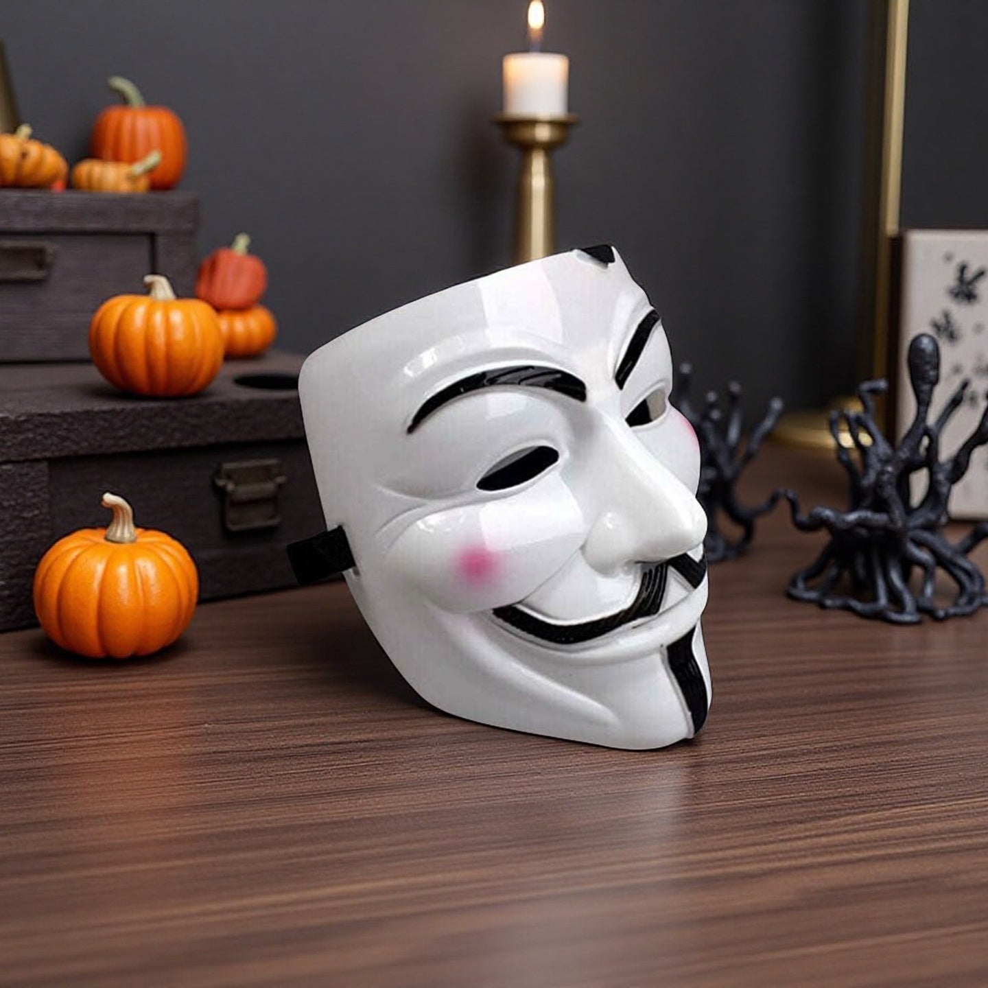 [V for Vendetta Mask] Diximus V for Vendetta Mask | Anonymous Guy Fawkes Halloween Mask Hacker, Perfect for Thanksgiving