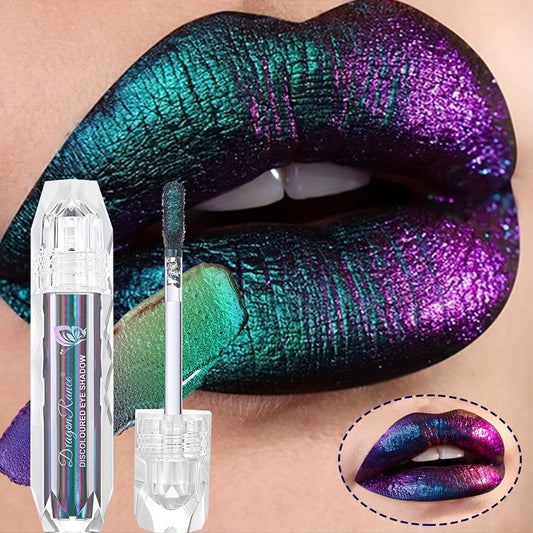 DragonRanee 9-Color Chameleon Metallic Lip Gloss - High Shine, Long-Lasting, All Skin Types, Perfect for Halloween & Stage Makeup