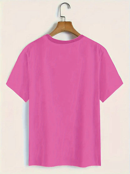Plus Size, Women's Plus Size T-Shirt - Bright Orange with Neon BLUE-PINK RAVE Graphic - Stretchy Fabric Casual Party Outfit for Concerts, Clubwear - Everyday & Special Occasion Tops - Machine Washable All-Season Women's Cloth
