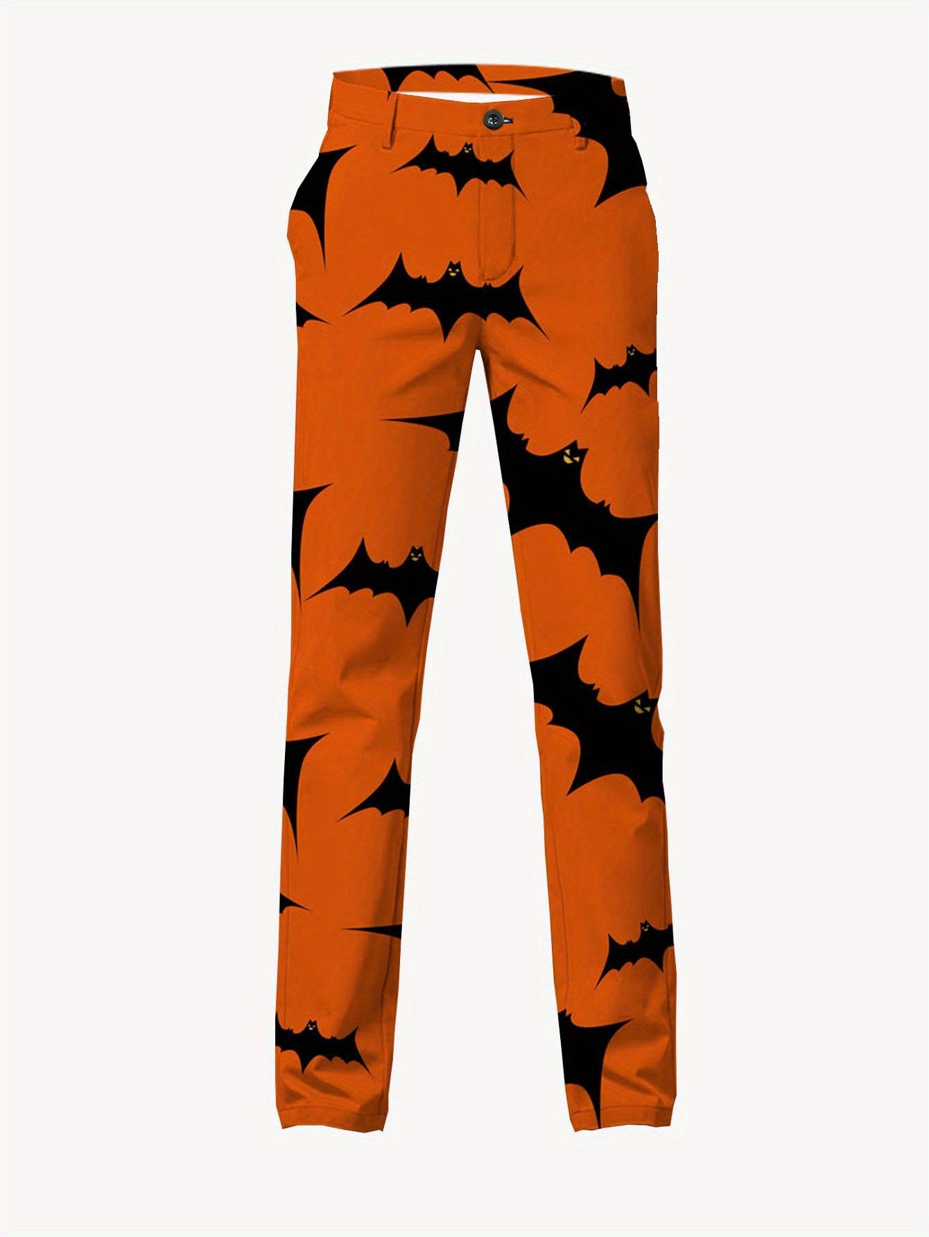 Men's Halloween Bat Suit, Casual High-end Iron-free Label Code Suit and Trousers