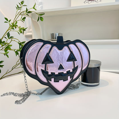 [Pumpkin Novelty Shoulder Bag] Fashion Halloween Women's Pumpkin Shoulder Bag Novelty Devil Messenger Bag