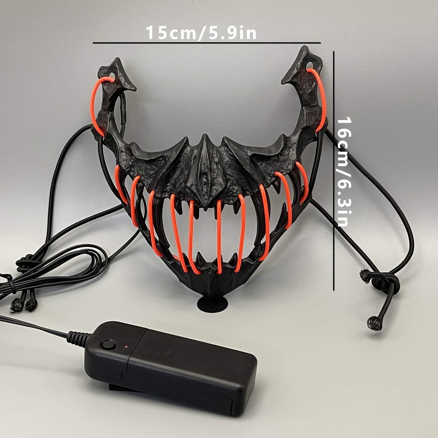 LED Glowing Skull Mask - Essential for Halloween Horror Parties, EDM Festivals, and Night Events. Unisex Design Perfect for Halloween/Carnival/Music Festival, Scary Halloween Costume, Halloween Costumes for Women, Women Hallo