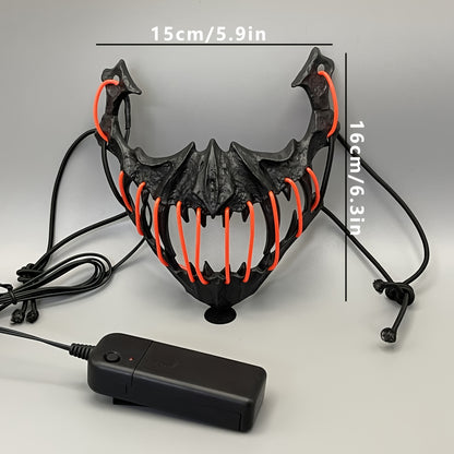 LED Glowing Skull Mask - Essential for Halloween Horror Parties, EDM Festivals, and Night Events. Unisex Design Perfect for Halloween/Carnival/Music Festival, Scary Halloween Costume, Halloween Costumes for Women, Women Hallo