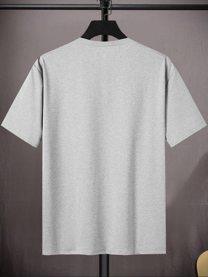 Men's "This Is My Festival Shirt" Graphic Tee - Gray Casual Crew Neck Short Sleeve T-Shirt, Lightweight & Breathable Polyester Blend, Perfect for Summer Festivals & Casual Attire