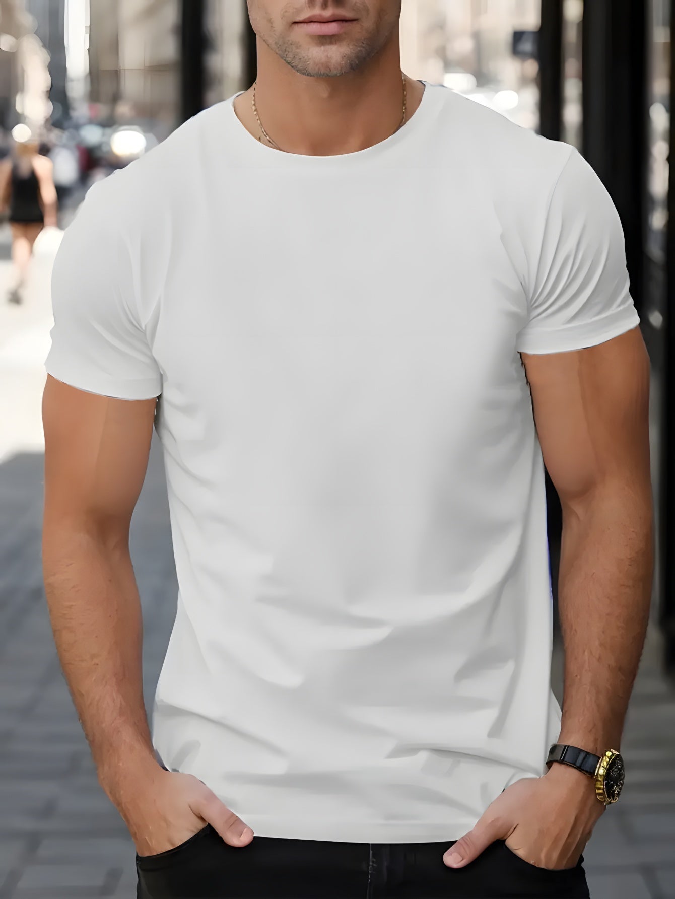 Men's Trendy Summer Short-Sleeve T-Shirt with "Rave" Graphic Print - Breathable, Versatile Round Neck Tee for Beach Vacations & Casual Wear, Breathable Clothing | Relaxed Fit Shirt | Comfortable Fabric, Shirts for Summer