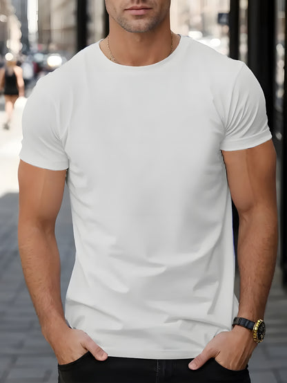 Men's Trendy Summer Short-Sleeve T-Shirt with "Rave" Graphic Print - Breathable, Versatile Round Neck Tee for Beach Vacations & Casual Wear, Breathable Clothing | Relaxed Fit Shirt | Comfortable Fabric, Shirts for Summer