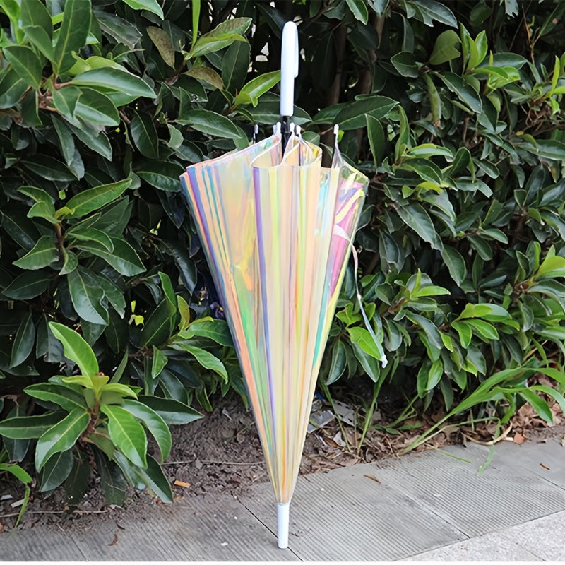 Colorful Reflective Long-Handle Umbrella
